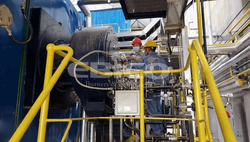Laos Dongyan Petrochemical 35T/H capacity steam boiler supporting low nitrogen burner project